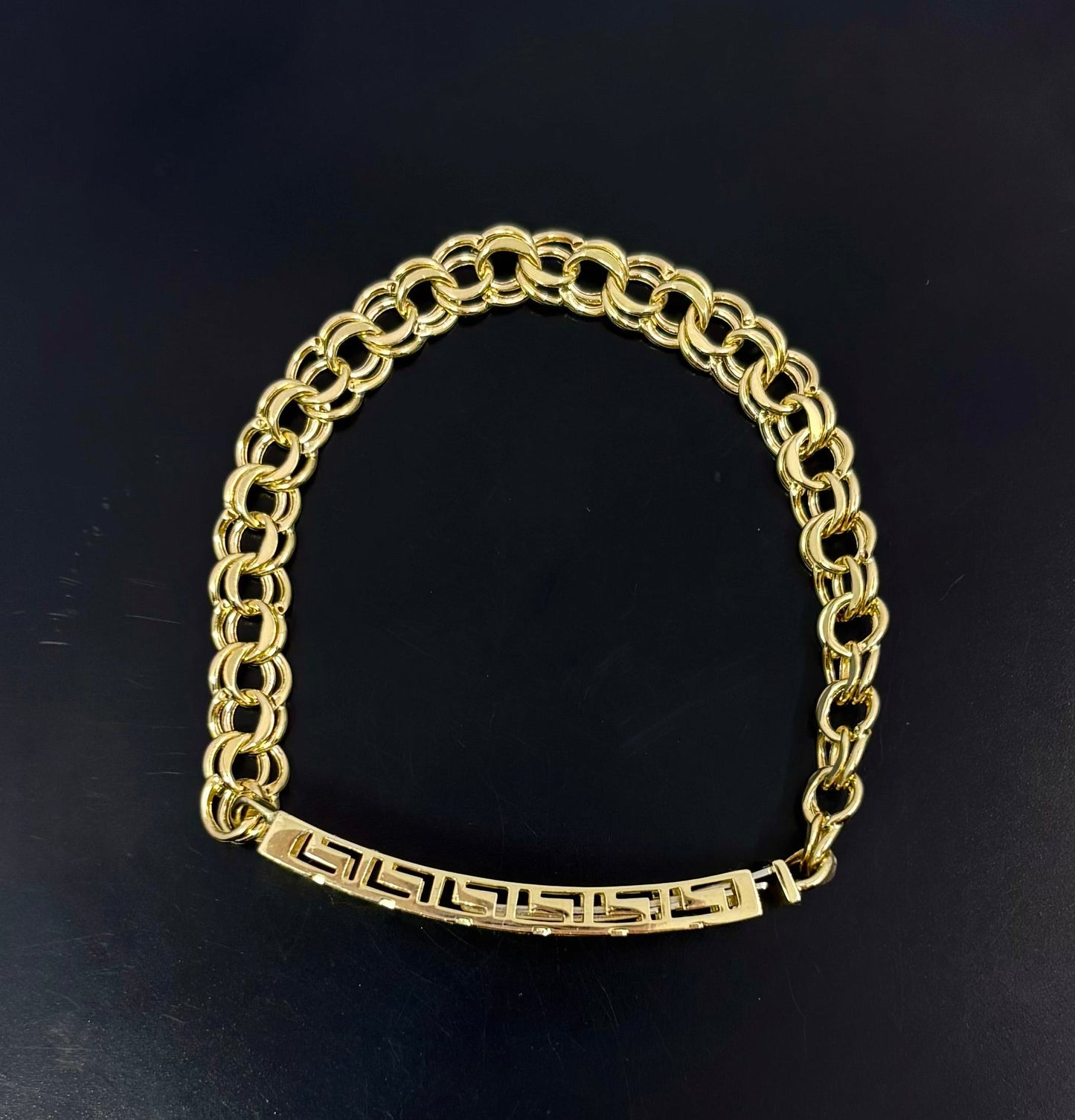 10k Gold Chino Link ID Bracelet