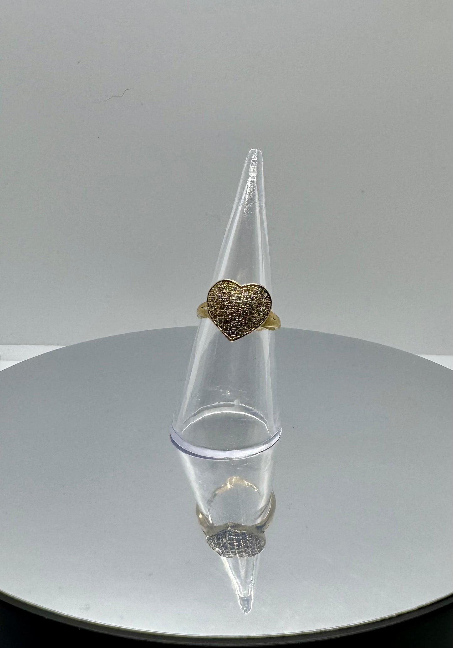 10k Gold Ring - Cz Heart