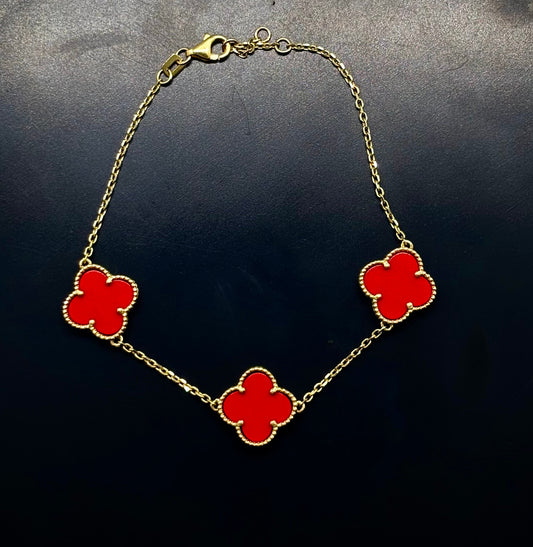 10k Gold 3 Clover Bracelet