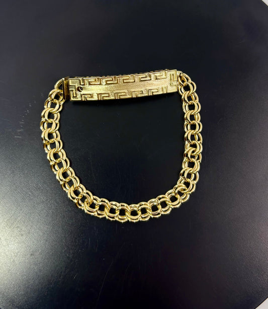 10k Gold Chino Link ID Bracelet