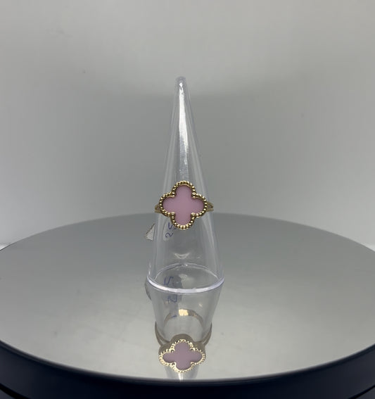 10k Gold Ring - Pink Clover