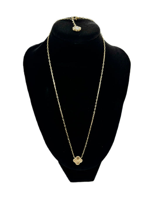 10k Gold Necklace - Gold Clover