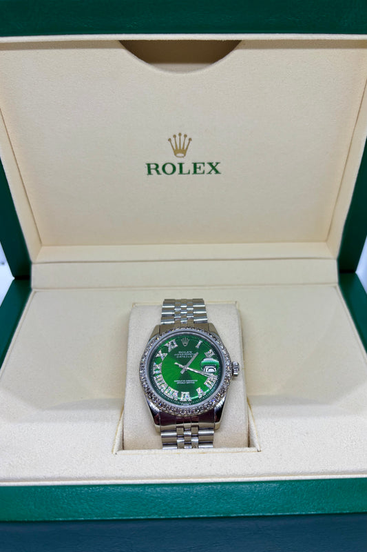 Rolex Datejust 36mm | Green Diamond Dial | Jubilee Bracelet