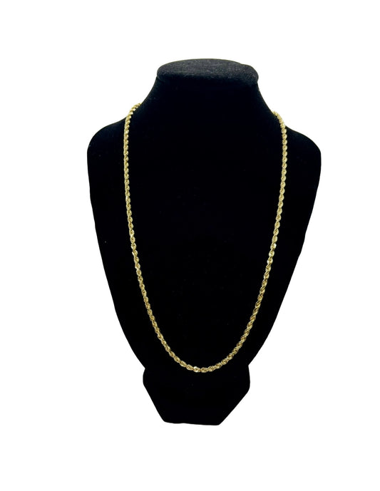 10k Gold Rope Chain 22”