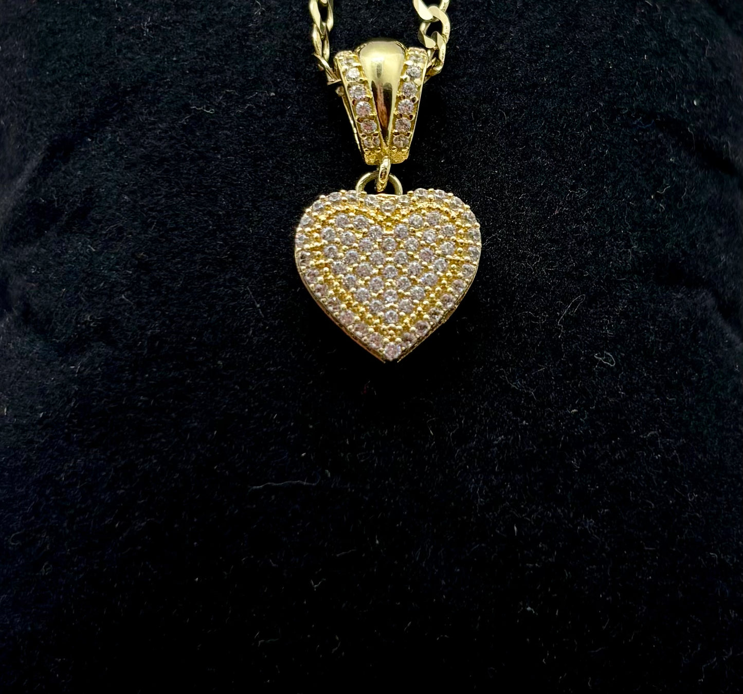 10k Gold Pendant - Cz Small Heart