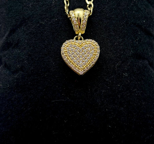 10k Gold Pendant - Cz Small Heart