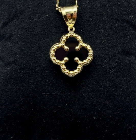 10k Gold Pendant - Black Clover